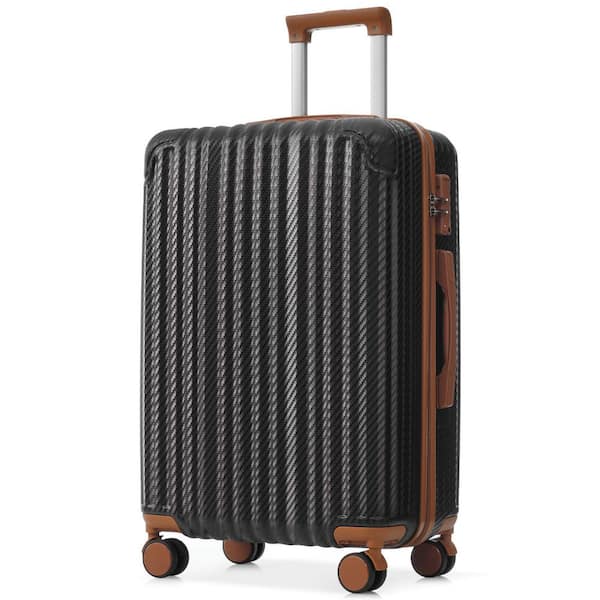 Louis　ブラック、ブラウンセット LIVACA 6-Piece Black Brown Durable Hardshell ABS Plastic Spinner