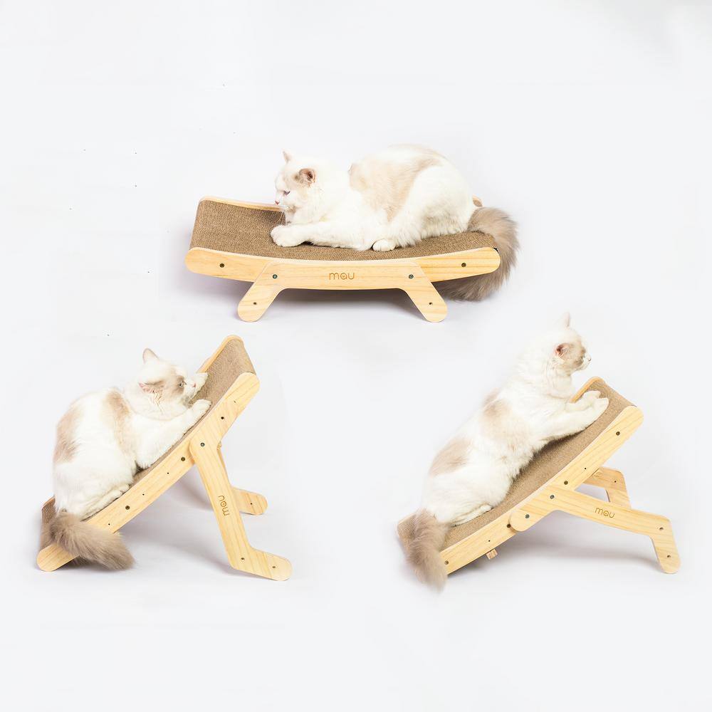Adjustable Pinewood and Cardboard Cat Scratching Pad