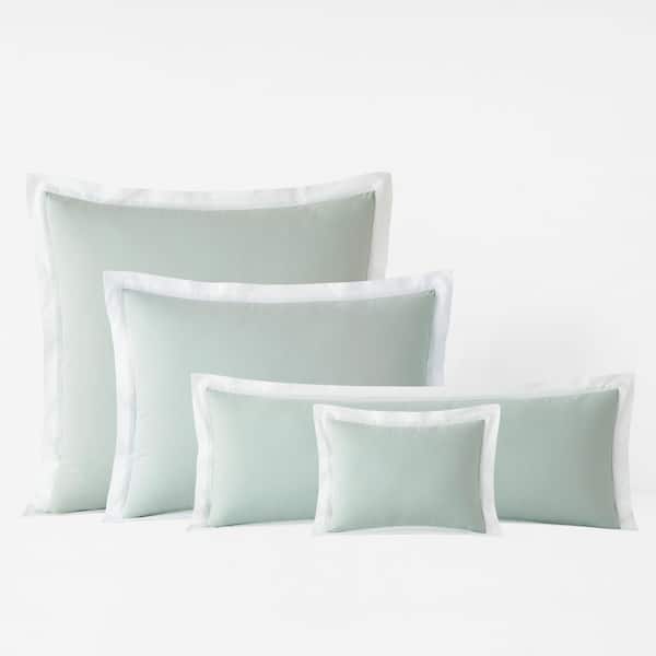 Company Cotton Solid Border Trim Throw Pillow Cover