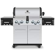 Regal S 590 Pro 5-Burner Propane Gas Grill in Stainless Steel with Side Burner and Rear Rotisserie Burner
