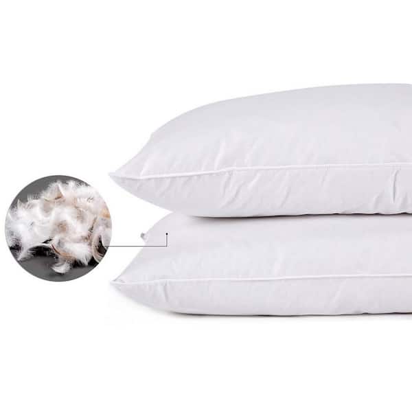 Pure Down Puredown Feather King Pillow Set Of 2 Pd Dp15018 K The Home Depot Pure Down Puredown Feather King Pillow, Down Bed Pillows King