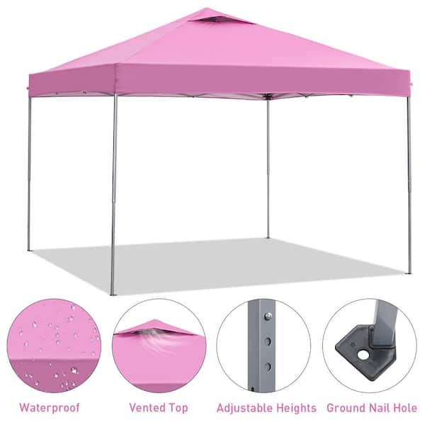 CA4LA PIGNON 10 ピンク【9/15までの出品】 OVASTLKUY 10 ft. x 10 ft. Pink Patio Canopy Tent Pop Up