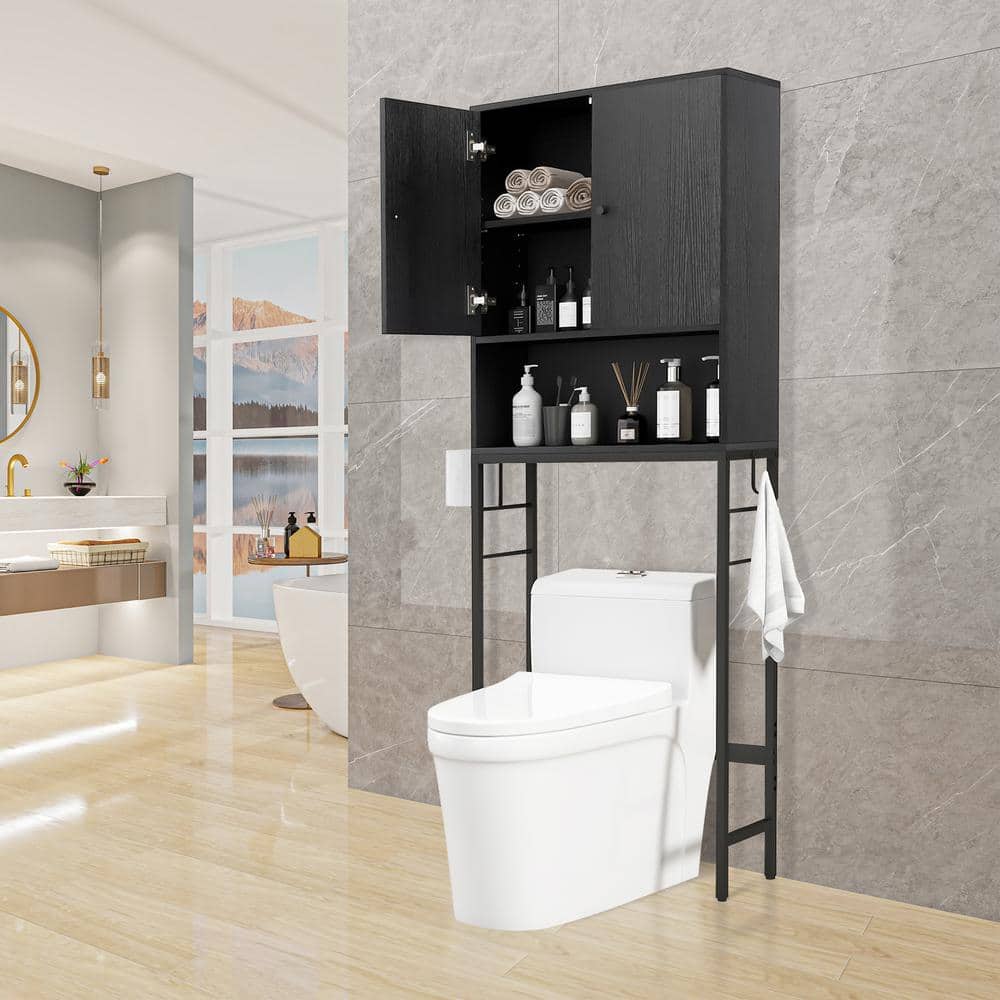 ANGELES HOME 25 in. W x 65 in. H x 9 in. D Black Over The