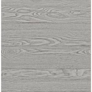 Ravyn Grey Salvaged Wood Plank Paper Strippable Roll Wallpaper (Covers 56.4 sq. ft.)