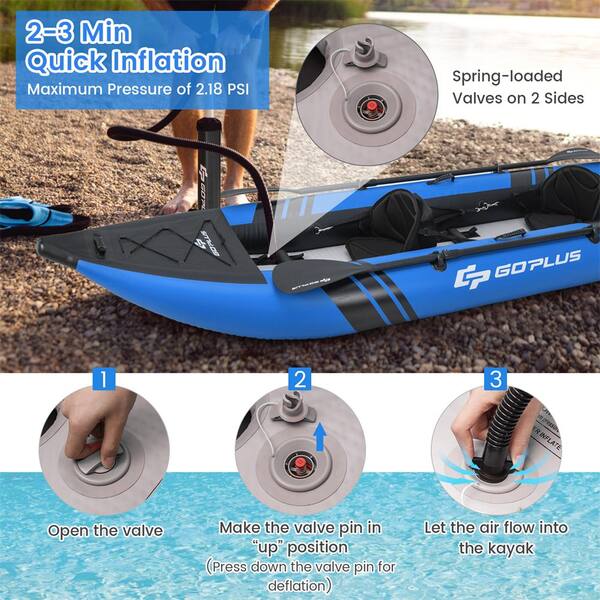 thumbnail image 2 of ICROSS 3000 Inflatable Fishing Kayak - Sit On Top Kayak/SUP Hybrid With Seat, 660lb Capacity 2 of 9