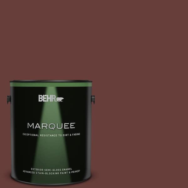BEHR MARQUEE 1 gal. #PPU2-01 Chipotle Paste Semi-Gloss Enamel Exterior Paint & Primer