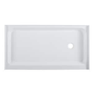 Voltaire 60 in. x 34 in. Acrylic Single-Threshold Right Side Drain Shower Base in White