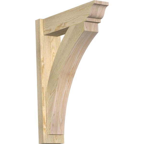 Ekena Millwork 6 in. x 30 in. x 22 in. Douglas Fir Thorton Traditional Rough Sawn Outlooker