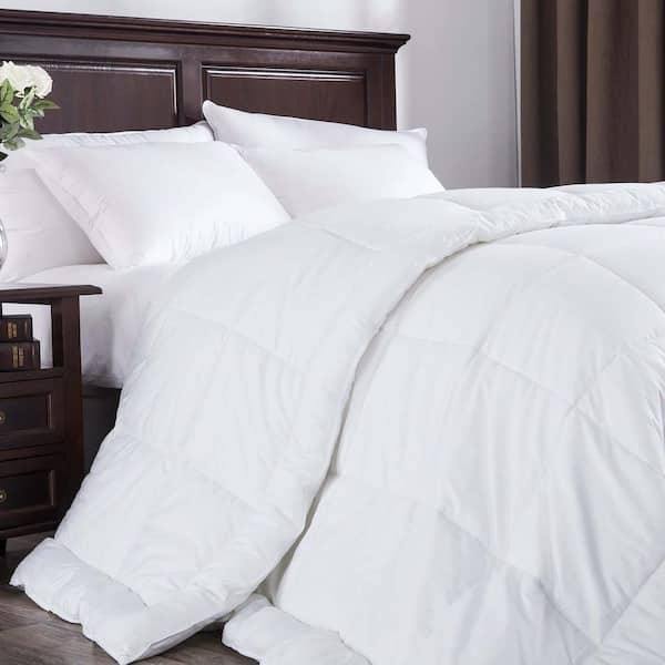 Puredown 400-Thread-Count Heavy Goose Down King Comforter in White