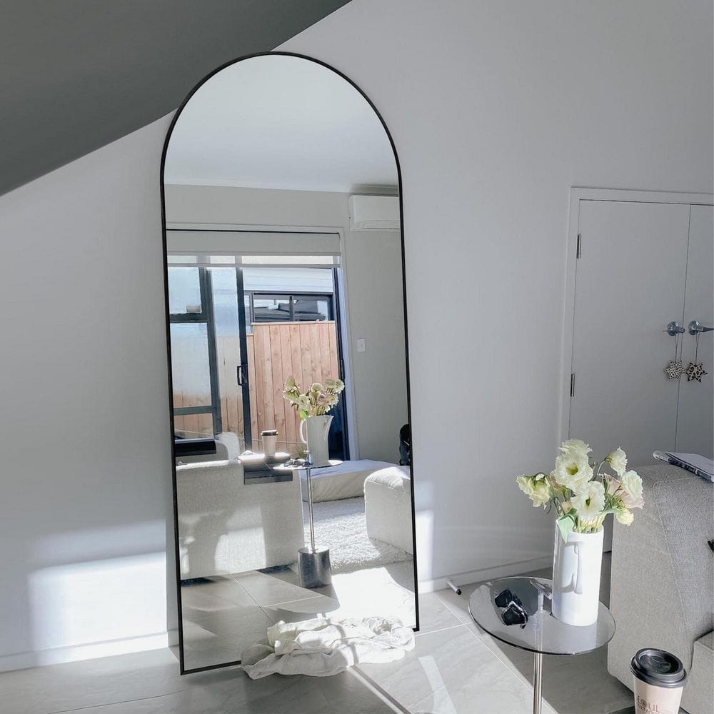 LuxHomez 22 in. W x 65 in. H Modern Arch Aluminum Full Length