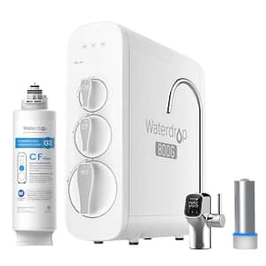 Reverse Osmosis Water Filtration System 800GPD Tankless 3-Stage Under-Sink with UV Sterilizer 1 Extra CF Filter