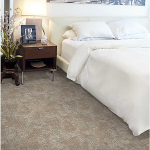 Ferndale - Buff - Brown 13.2 ft. 44 oz. Polyester Pattern Installed Carpet