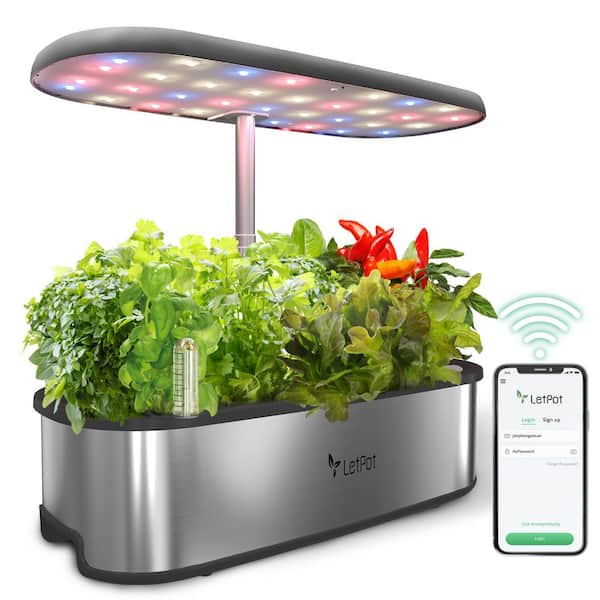 LetPot 5.5L Smart Indoor Garden Hydroponics Growing System with 12 Pods, APP and WiFi-Controlled