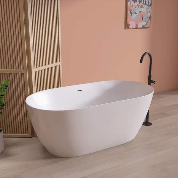 Ntq 67 In. X 29.5 In. Oval Free Standing Tub Freestanding Soaking 