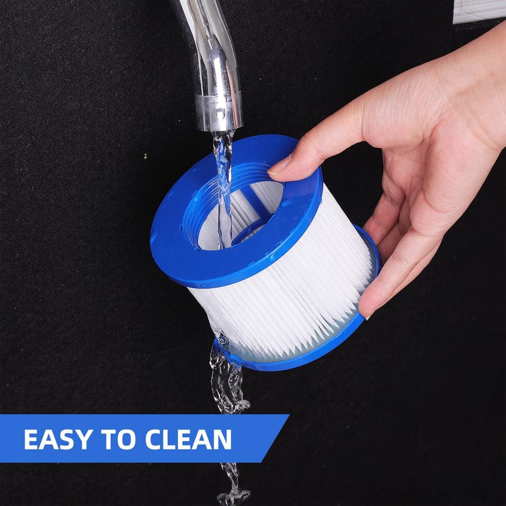 Blue and White Inflatable Hot Tub Spa Filter Cartridge Set