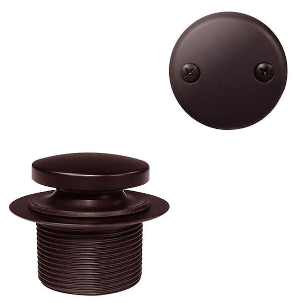 Westbrass 1-1/2 in. NPSM Tip Toe Tub Trim Set with 2-Hole Overflow Faceplate in Oil Rubbed Bronze