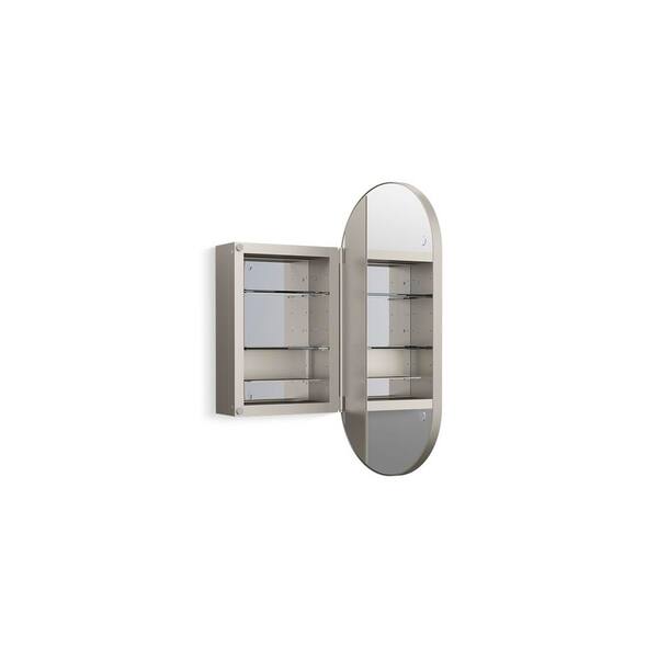 KOHLER Verdera 15 in. W x 30 in. H Capsule Framed Recessed/Surface Mount Medicine Cabinet with Mirror