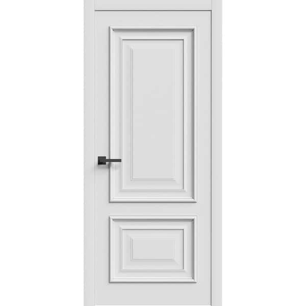 7822 30 in. x 80 in. Sold Core White Enamel Color Wood Interior Door Kit with Quick Assemble Jamb