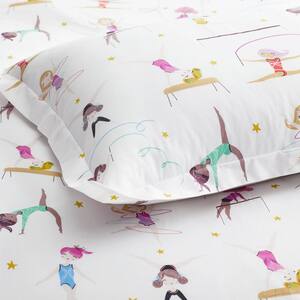 Company Kids Little Gymnasts Multicolored Organic Cotton Percale Duvet Cover Set