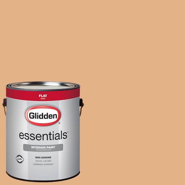 Glidden Essentials 1 gal. #HDGO45D Peachwood Flat Interior Paint