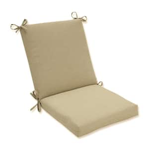 Solid Outdoor/Indoor 18 in W x 3 in H Deep Seat, 1-Piece Chair Cushion and Square Corners in Tan Rave