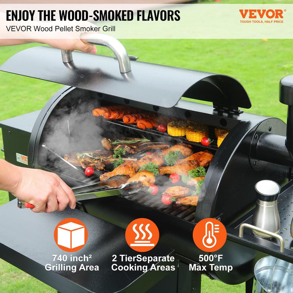 VEVOR 53" Black Heavy Duty Charcoal Grill with Cart