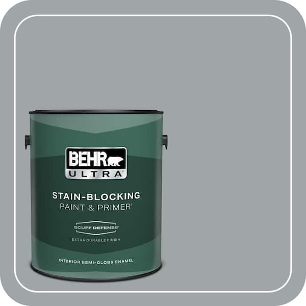 BEHR ULTRA 1 gal. #ECC-33-1 Iron Wood Extra Durable Semi-Gloss Enamel Interior Paint & Primer