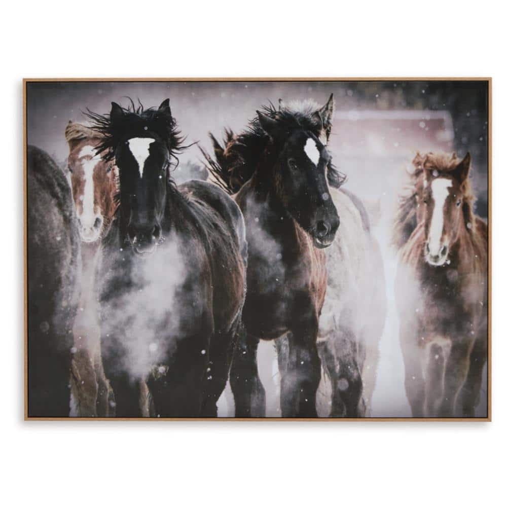 Signature DESIGN BY ASHLEY Chaseburn Framed Horses Art Print 36 in