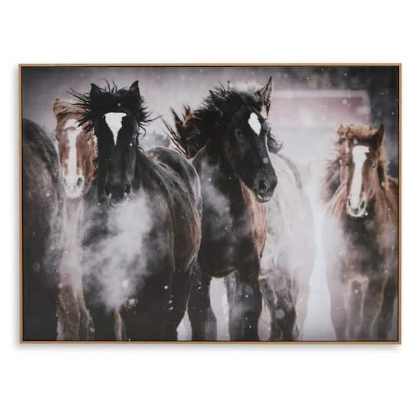 Signature DESIGN BY ASHLEY Chaseburn Framed Horses Art Print 36 in. x 48 in.