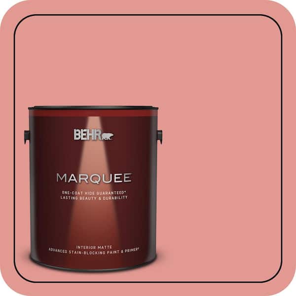 BEHR MARQUEE 1 gal. #160D-4 Strawberry Rose Matte Interior Paint & Primer
