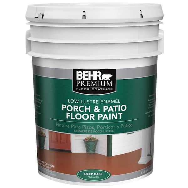 BEHR PREMIUM 5 gal. Deep Base White Low Luster Interior/Exterior Porch and Patio Floor Paint
