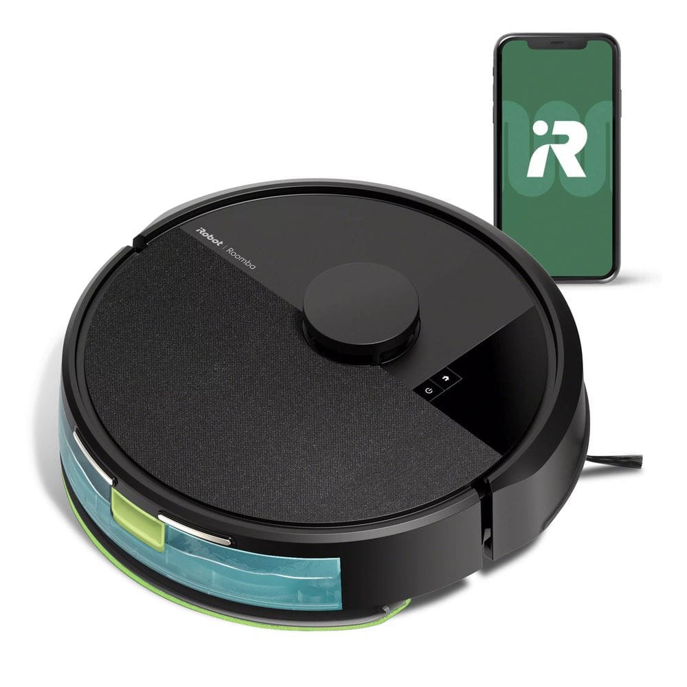 iRobot Roomba 105 Combo 13.2 in. Robotic Vacuum and Mop with Smart Navigation in Black