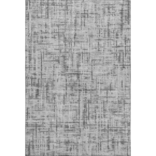 Mayfield Premium Machine Washable Abstract AMF2130 Gray 10 ft. x 14 ft. Area Rug