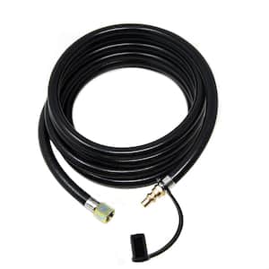 12 ft. 3/8 in. Flare Propane Quick Connect Hose with 1/4 in. Male Flow Plug for RV