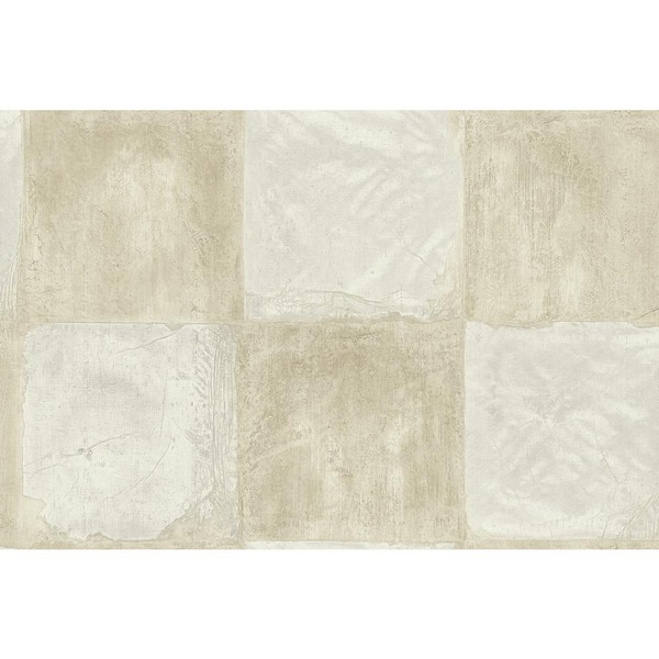 Seabrook Designs Corsica Tiles Metallic Pearl and Beige Paper Strippable Roll (Covers 60.75 sq. ft.)