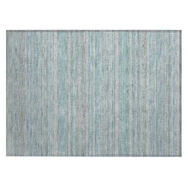 Chantille Machine Washable Indoor/Outdoor Abstract ACN3106 Teal 3 ft. x 4 ft. Area Rug