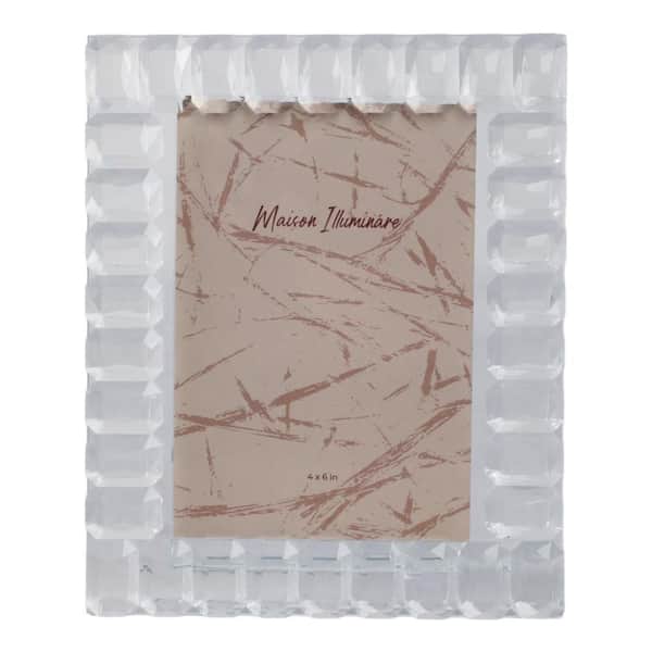 Liv & Skye 5 in. x 7 in. Clear Glass Glam Beveled Edge Photo Frame