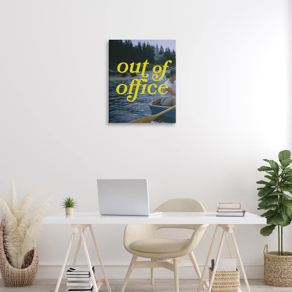 Out of Office Lake View by Victoria Barnes Unframed Typography Graphic Art Print 30 in. x 24 in. price history on PriceWatchPro