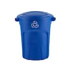 Roughneck 32 Gal. Vented Outdoor Recycling Bin with Lid