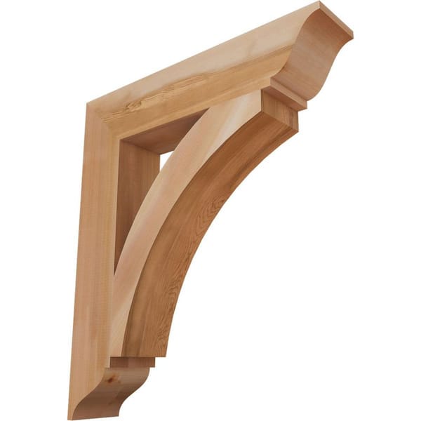Ekena Millwork 5.5 in. x 34 in. x 30 in. Western Red Cedar Thorton Traditional Smooth Bracket