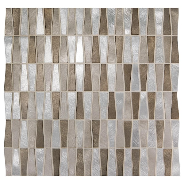 Daltile Premier Accents Desert Trapezoid 11 in. x 12 in. Aluminum Mosaic Tile (9.6 sq. ft./Case)