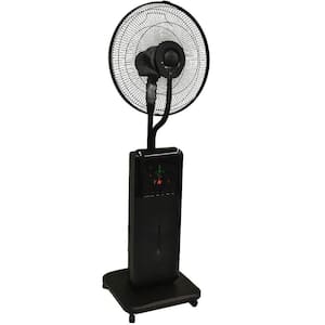 18 in. Oscillating Ultrasonic Dry Misting Fan with Bluetooth Technology and Built-In Speakers