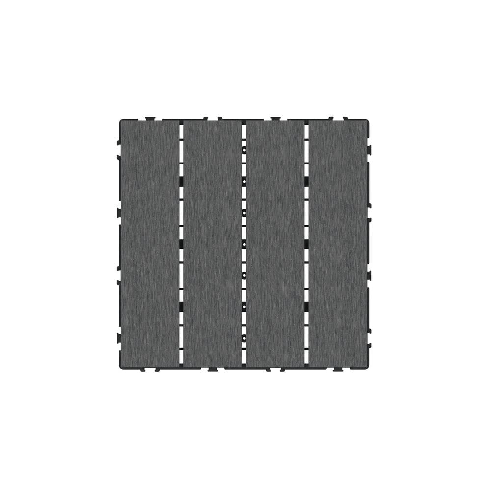 1 ft. x 1 ft. Brushed Composite Deck Tile in Lunar Gray (12 per Case) price history on PriceWatchPro