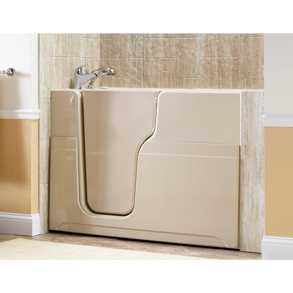 JACUZZI 52 in. 29 in. WalkIn Whirlpool Right Hand Bathtub in Almond