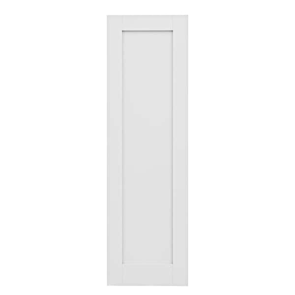 18 in. x 80 in. White 1-Panel Blank Solid Core Composite MDF Wood Primed Interior Door Slab for Pocket Door