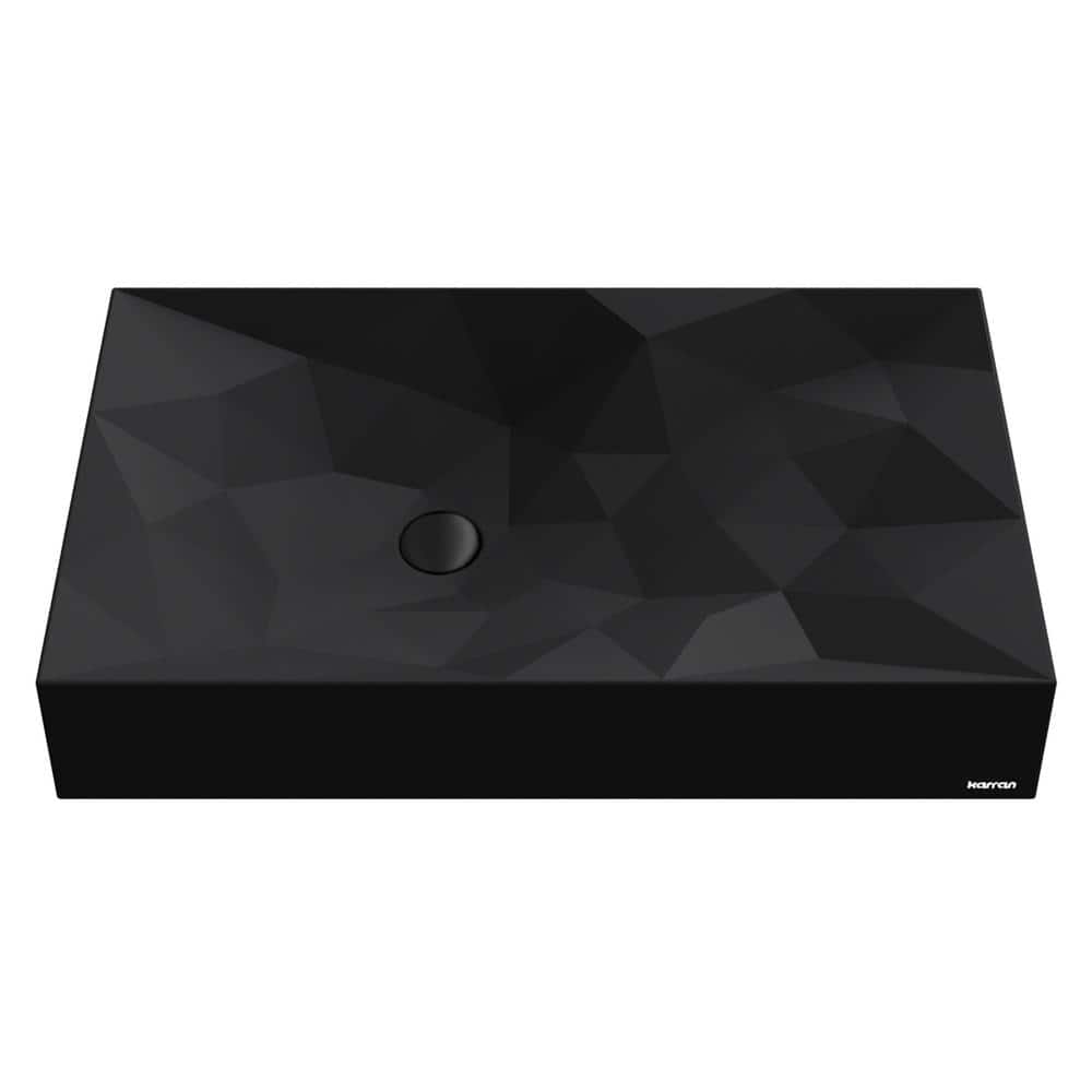 Diamond 28 in. Quartz Rectangular Vessel Sink in Black price history on PriceWatchPro