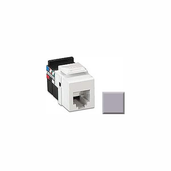 Leviton QuickPort 8P8C Voice Grade Connector, Gray 41108-RG8