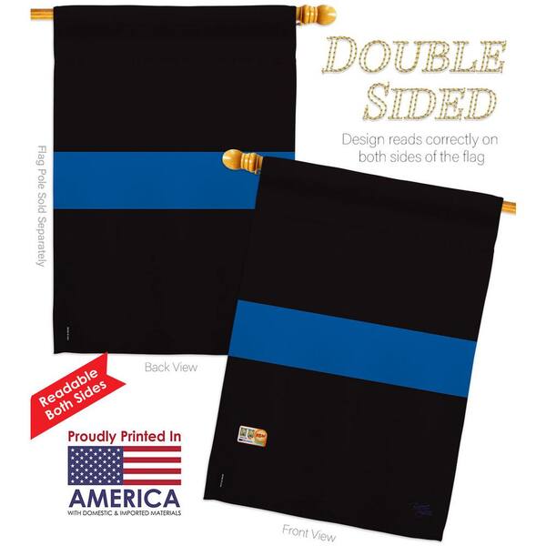 Double Stripe Flag: Blue/Black