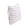 Cozy Line Home Fashions Pretty in Pink Girly Ruffle Star Stripped Pink  White Embroidered Cotton Square Decor Euro Throw Pillow (Set of 1)  BB2019-007-Square - The Home Depot