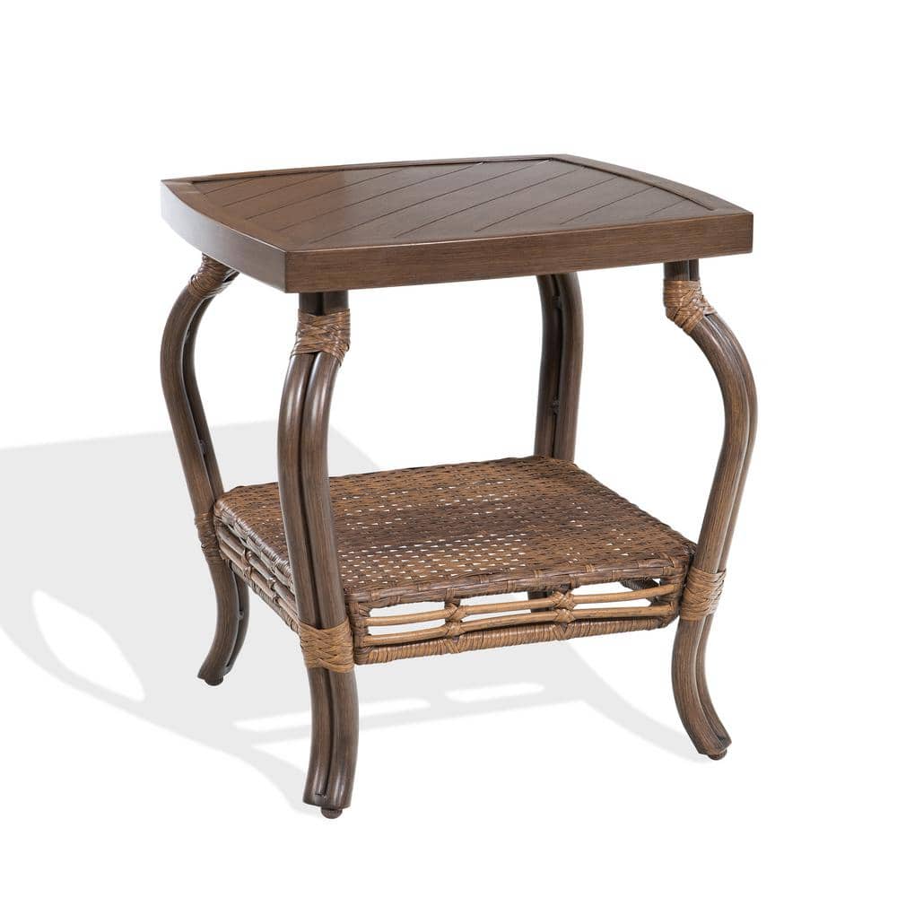Arsterie Brown Aluminum Outdoor Side Table price history on PriceWatchPro